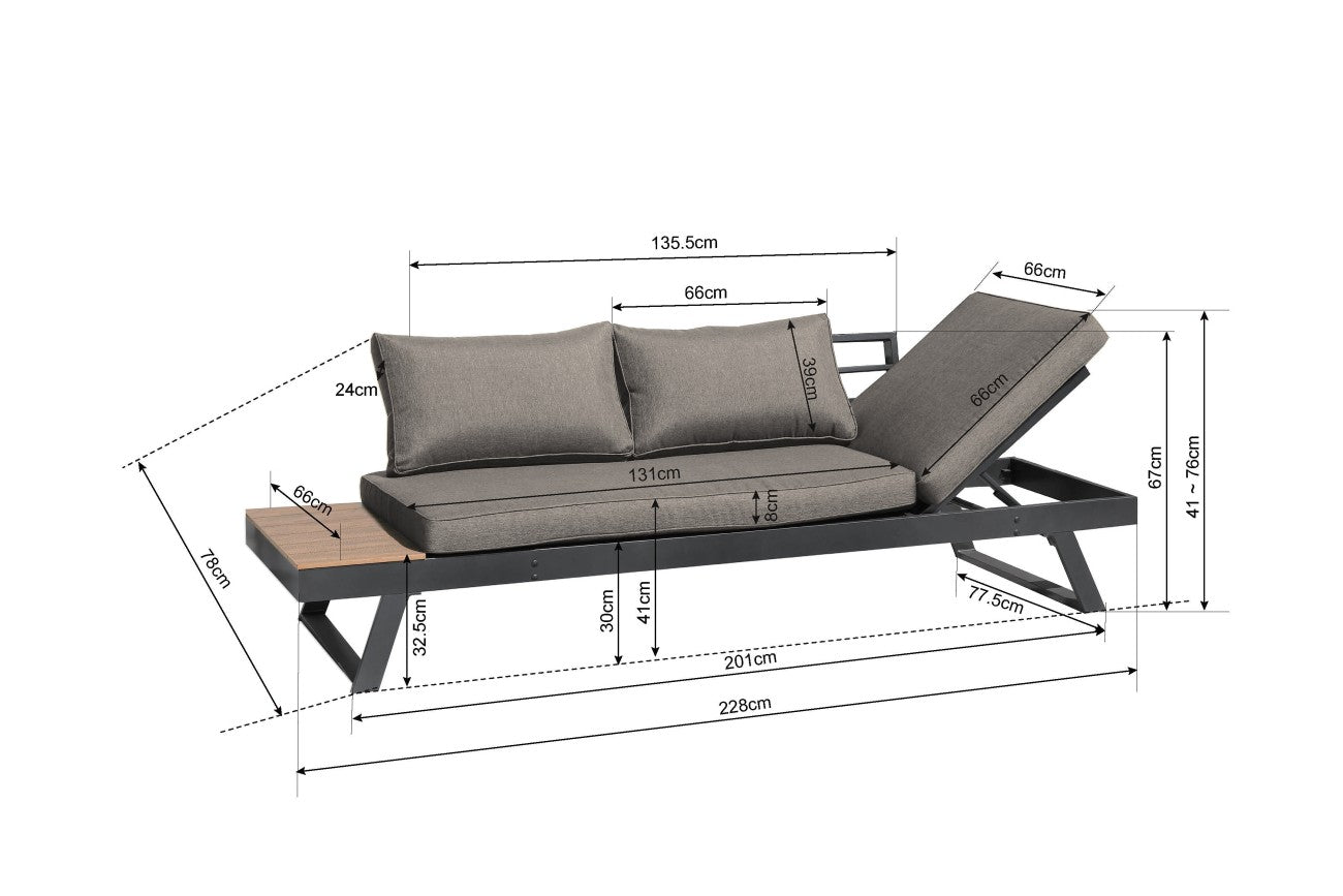 Intimo Garden Giardino ligbank - Grijs - TuinTrends