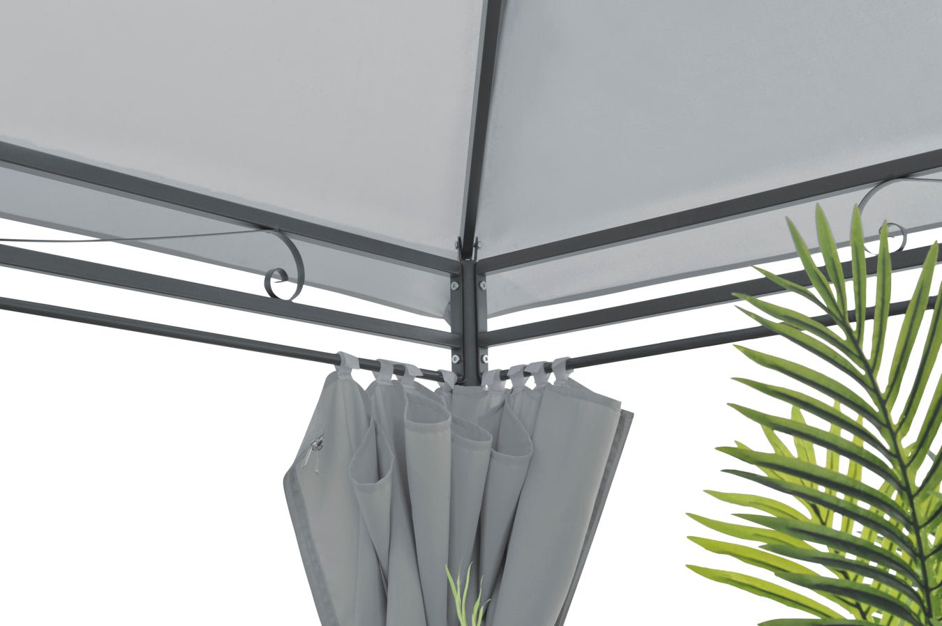 Intimo Garden Luxe Prieel Vernazza Grijs + LED - verlichting + Schaduwdoeken - TuinTrends
