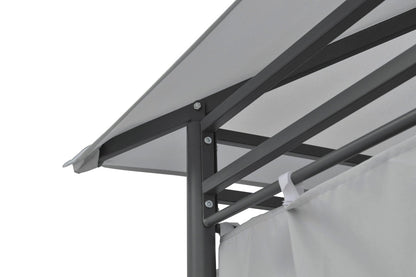 Intimo Garden Luxe Prieel Vernazza Grijs + LED - verlichting + Schaduwdoeken - TuinTrends