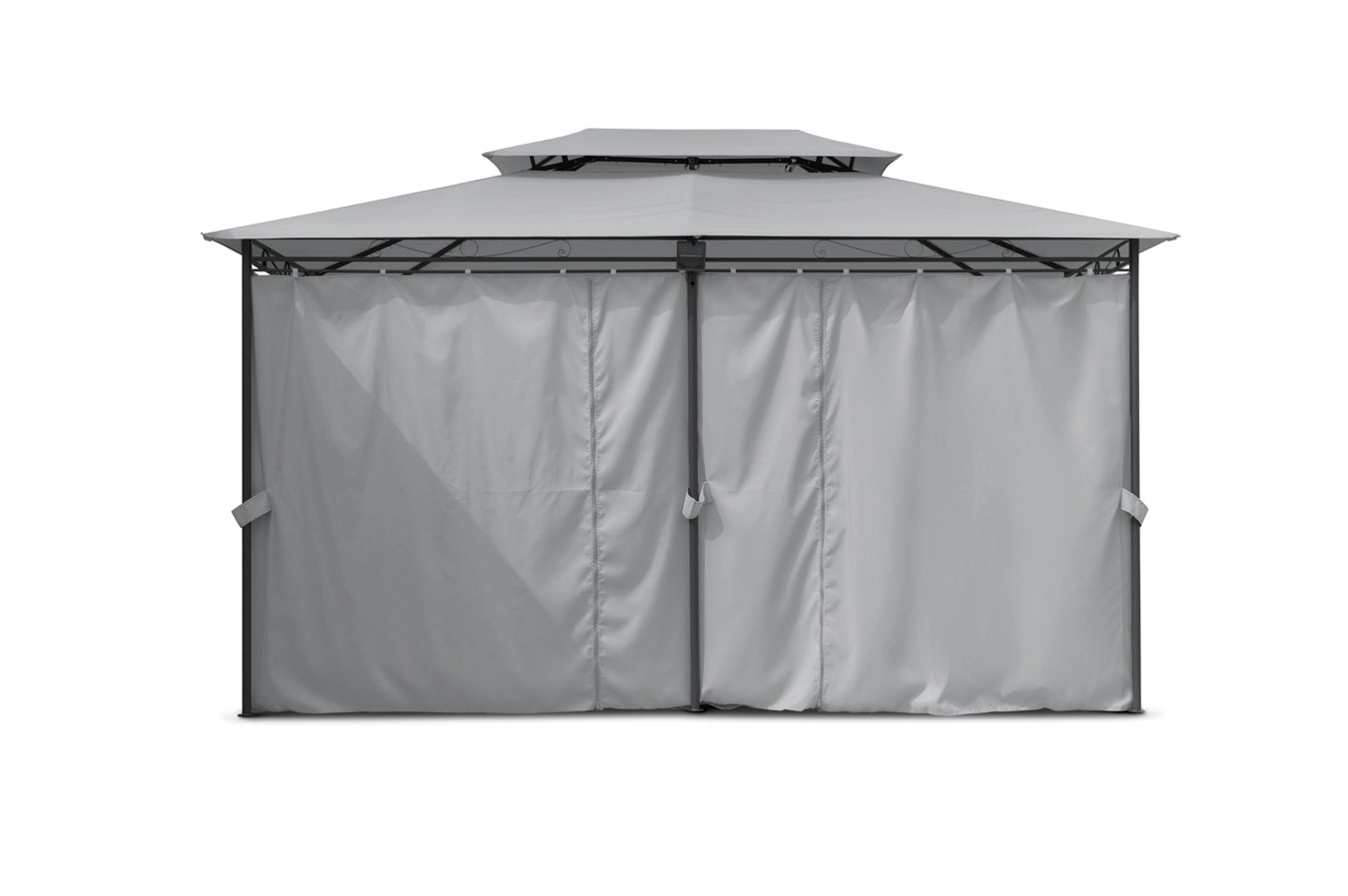 Intimo Garden Luxe Prieel Vernazza Grijs + LED - verlichting + Schaduwdoeken - TuinTrends