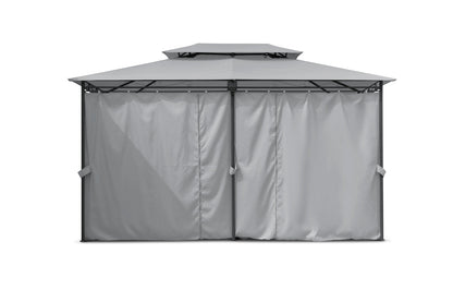 Intimo Garden Luxe Prieel Vernazza Grijs + LED - verlichting + Schaduwdoeken - TuinTrends