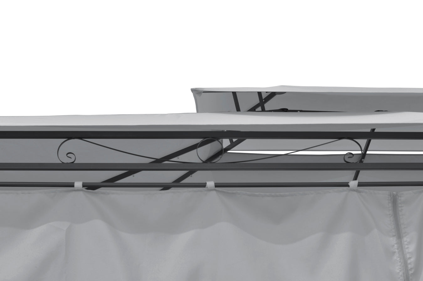 Intimo Garden Luxe Prieel Vernazza Grijs + LED - verlichting + Schaduwdoeken - TuinTrends