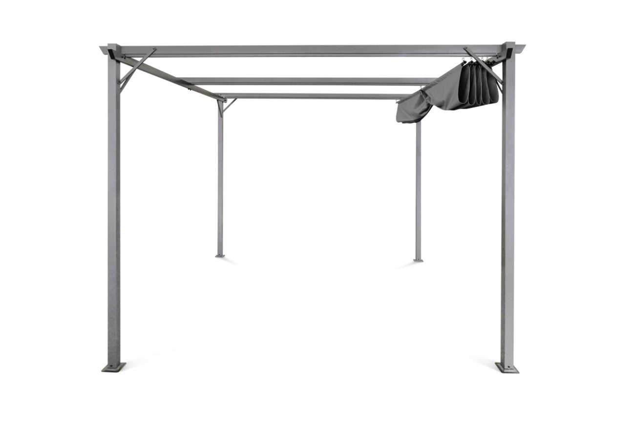Intimo Garden Sofia prieel 3x3 m - antraciet / Paviljoen inclusief schaduwdoek - TuinTrends