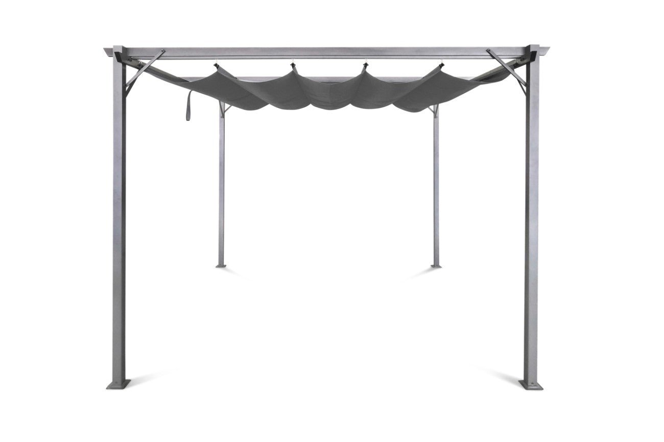 Intimo Garden Sofia prieel 3x3 m - antraciet / Paviljoen inclusief schaduwdoek - TuinTrends