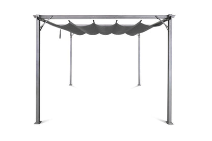 Intimo Garden Sofia prieel 3x3 m - antraciet / Paviljoen inclusief schaduwdoek - TuinTrends