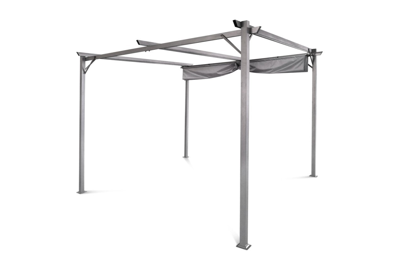 Intimo Garden Sofia prieel 3x3 m - antraciet / Paviljoen inclusief schaduwdoek - TuinTrends