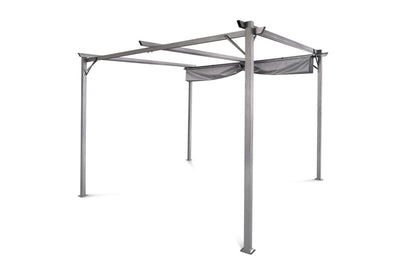 Intimo Garden Sofia prieel 3x3 m - antraciet / Paviljoen inclusief schaduwdoek - TuinTrends