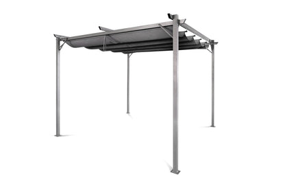 Intimo Garden Sofia prieel 3x3 m - antraciet / Paviljoen inclusief schaduwdoek - TuinTrends